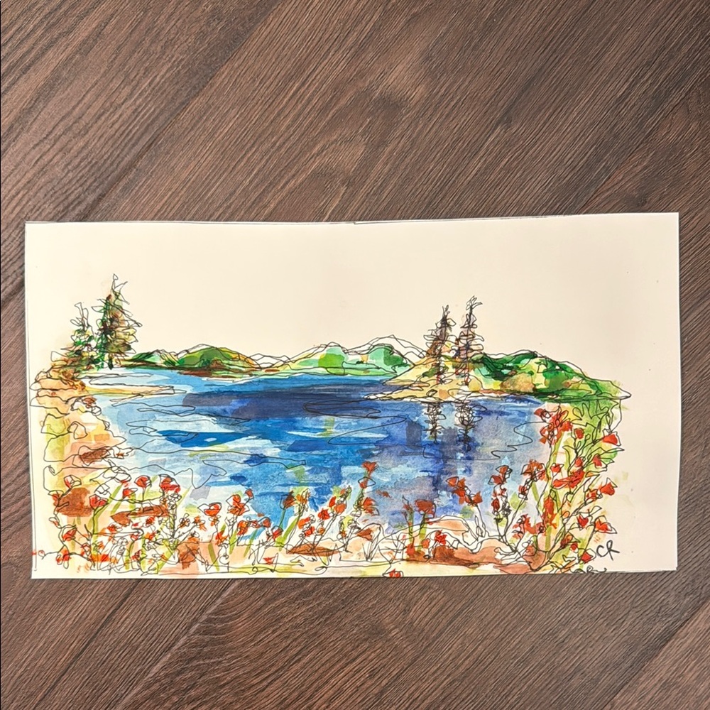 Original Mixed Media Art - Landscape Study I